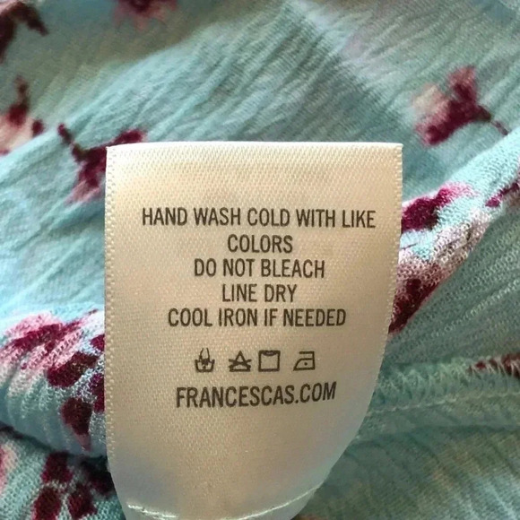 Mi Ami Blue Floral Off Shoulder Short Sleeve Shirt Size XS - Picture 8 of 10